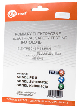 Zestaw 2: SONEL PE Pomiary Elektryczne 5 + SONEL PE Schematic + SONEL PE Kalkulacje