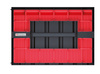 Organizer zamknięty 3- pojemniki TAGER CASE Kistenberg KTC40306S-S411
