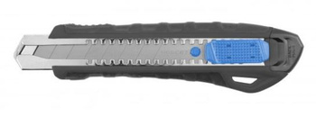 Nożyk z ostrzem łamanym 18 mm plastikowy z blodadą wysuwania Hogert HT4C627