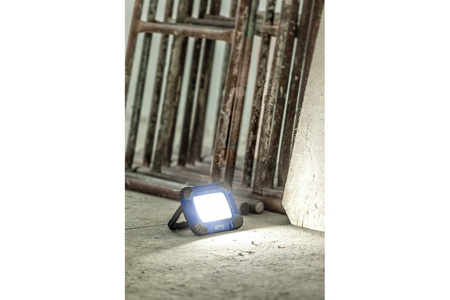 Naświetlacz LED z akumu. ONYX 10W 800lm 6400K USB 5V/1A IP54 120st niebieski LD-OXCX10W-64