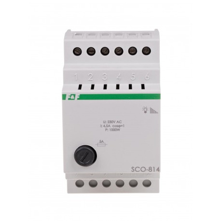 Ściemniacz oświetlenia modułowy 0-1000VA 230V F&F SCO-814