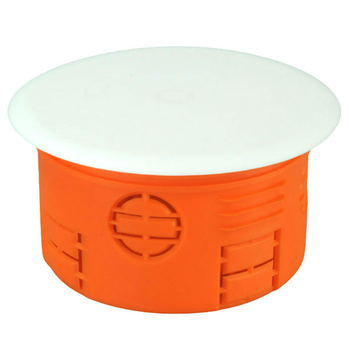 Puszka podtynkowa 80mm z pokrywą pomarańczowa Z80KF Simet 33073008