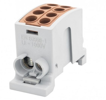 Zacisk HLK 100A-2 (1x25,1x16 / 1x25,1x16) - brązowy F2.0356