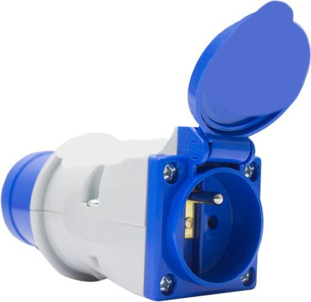 Przejściówka jednofazow wtyczki 6A/3st  + gniazda 16A/3st Tarel