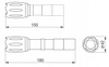 Latarka LED 8W 800lm 6400K 3xAAA 500m IP44 czarna na baterie GTV LT-LB8WT6-60