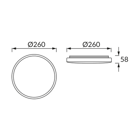 Plafon SOLA LED C SLIM 14W 910lm 4000K IP44 03516 Strühm