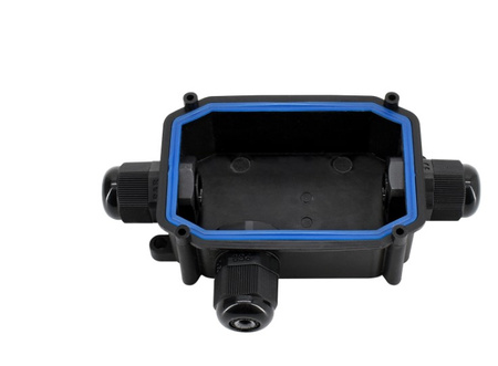 Puszka natynkowa hermetycza z dławicami IP66  Bemko E04-HP3-PG9-IP66