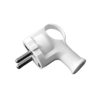 Wtyczka kątowa z uziemieniem Unischuko biała Elgotech WT-40