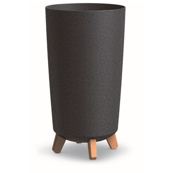 Doniczka na nóżkach wysoka antracytowa Gracia Tubus Slim Eco Wood DGTL240W-S433W