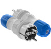 Wtyczka hermetyczna z uziemieniem IP54 16A 2P+Z 250V szary/niebieski Plastrol W-97976
