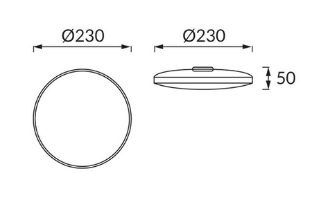 Plafon okrągły czarny DOWBOR LED C 12W 890lm 4000K IP44 04331 Strühm