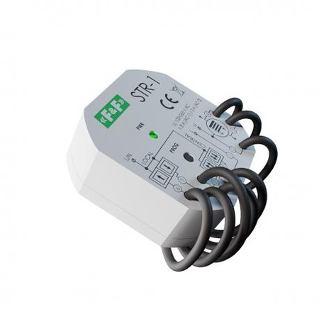 Sterownik rolet dwuprzyciskowy 1,5A AC-3 230V 0-10min kapsułka fi55mm F&F STR-1