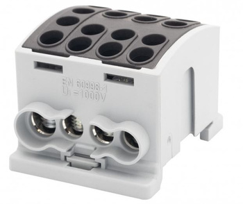 Złączka szynowa czarna HLK 100A-4 (1x25,3x16 / 1x25,3x16) F-elektro F2.0365