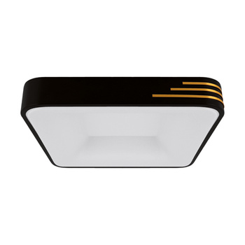 Plafon kwadratowy czarny LIBRUS LED D 24W 1700lm 4200K IP20 04167 Strühm