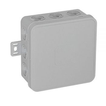 Puszka natynkowa hermetyczna IP54 szara zatrzaskowa 75x75x41 Viplast 03503