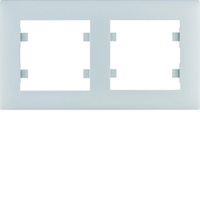 Ramka 2-krotna pozioma srebrny Lumina intense WL5722