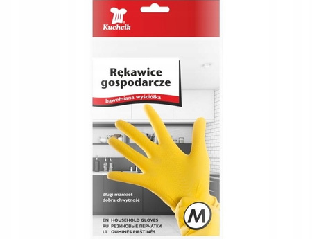 Rękawice gospodarcze gumowe żółte rozmiar M Kuchcik