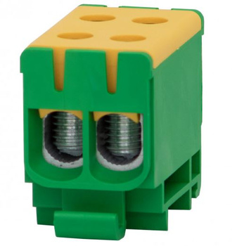 Złączka szynowa 2-torowa 2 x 2 x 50mm2  Al/Cu żółto zielona F-Elektro F2.0296