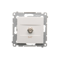 Gniazdo antenowe pojedyncze typu F białe Simon 54 DASF1.01/11 Kontakt-Simon