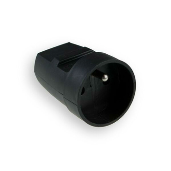 Gniazdo przenośne z uziemieniem czarne IP 20 Elgotech G-10-2