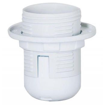 Oprawka termoplastyczna biała z kołnierzem E27-1 F-elektro F4.0109