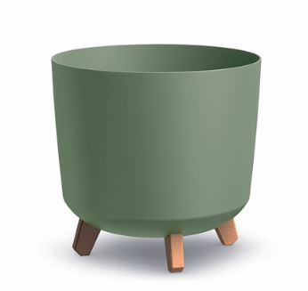 Doniczka na nóżkach ziemisty zielony Gracia Tubus DGTL300L-5615C