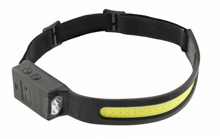 Lampa czołowa LED na akumulator USB 5 funkcji Hogert HT1E426