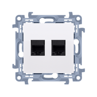 Gniazdo podwójne komputerowe biały SIMON 10 C52.01/11 Kontakt-Simon