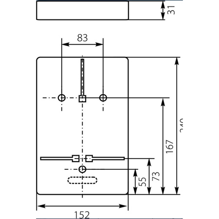 Tablica licznikowa 240x152mm 1F szara T-1F-b/z 10.6 