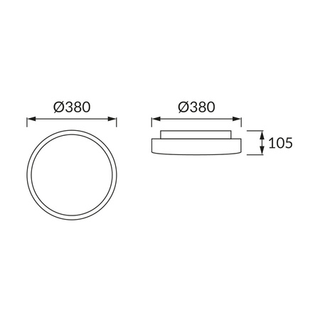Plafon okrągły biały SOLA LED C 24W 2208lm 4000K IP44 Ideus 02785