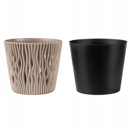 Doniczka okrągła mocca SANDY ROUND DSR160-7529U