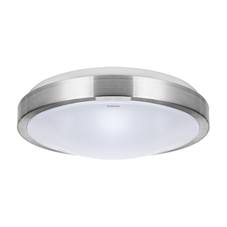 Plafon okrągły srebrny ALEX LED C 18W 1260lm 4000K IP44 03563 Strühm