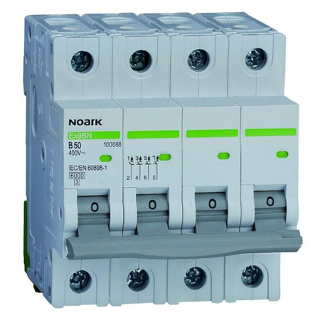Wyłączniki nadprądowe 4P C 63A Ex9BN Noark 100179