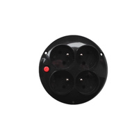 Gniazdo do zwijaka bębnowego 4-krotne z/u czarne Elgotech GO-40ZB-2