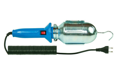 Oprawa warsztatowa z kabel 10m gumowym niebieska E27 Pawbol D.3032G