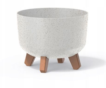 Doniczka na nóżkach biała Gracia Standard DGRL240-S449