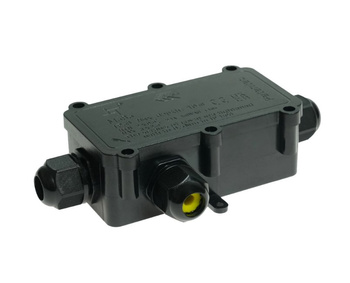 Puszka natynkowa hermetyczna czarna IP68 Plastrol W-00404