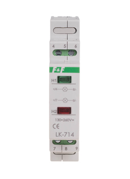 Lampka modułowa czerwona - zielona 130-260V AC/DC F&F LK-714