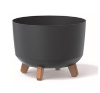 Doniczka na nóżkach okrągła antracytowa Gracia DGRL300-S433