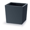 Doniczka kwadratowa z wkładem antracytowa URBI SQUARE LOW DURS300L-S433