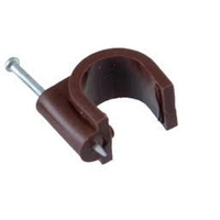 Uchwyt kablowy okrągły fi 8mm brąz 25 szt PAWBOL H.7007B -25