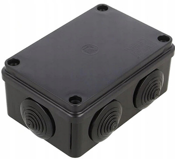 Puszka natynkowa hermetyczna czarna IP65 120 x 80 x 50mm Pawbol S-BOX 206C