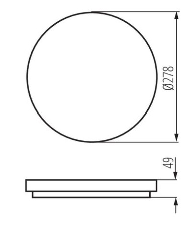 Plafon okrągły biały VARSO LEd 18W 1700lm 4000K IP54 Kanlux 26441