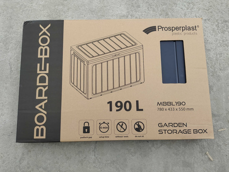 Skrzynia ogrodowa antracytowa 190L Boardebox MBBL190-S433