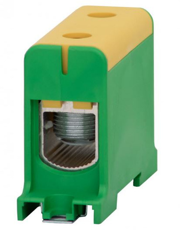 Złączka szynowa 1-torowa 35 mm2 - 150 mm2 Al/Cu żółto zielona F-Elektro F2.0287