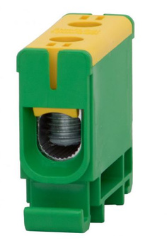 Złączka szynowa 1-torowa 2,5 - 50mm2 Al/Cu żółto zielona F-Elektro F2.0125