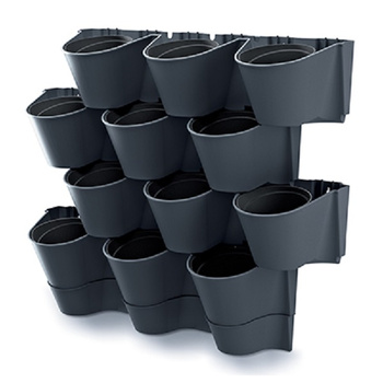 Ogród wertykalny wiszący antracytowy CASCADE WALL Prosperplast IO2W600W-S433
