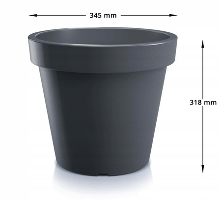 Doniczka okrągła antracytowa Loft DLOF350-S433