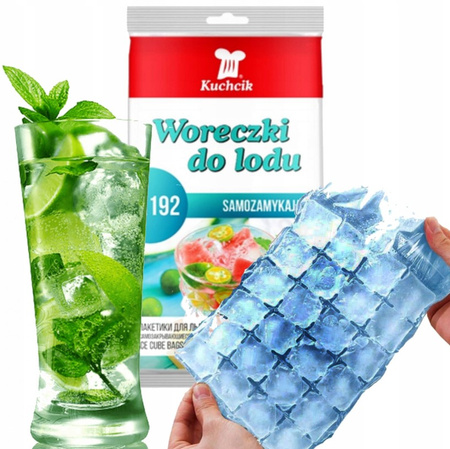 Woreczki do lodu samozamykające mocne x192 kulki KUCHCIK 2907
