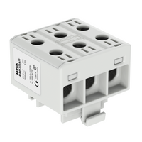 Złączka szynowa potrójna szary 3 x 6-50mm Morek MAA1350A10